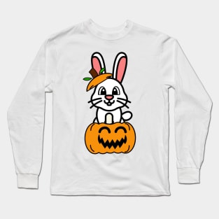 Funny Bunny is in a pumpkin Long Sleeve T-Shirt